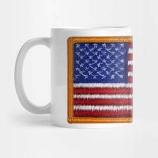 Embroidery American Flag Sticker Mug